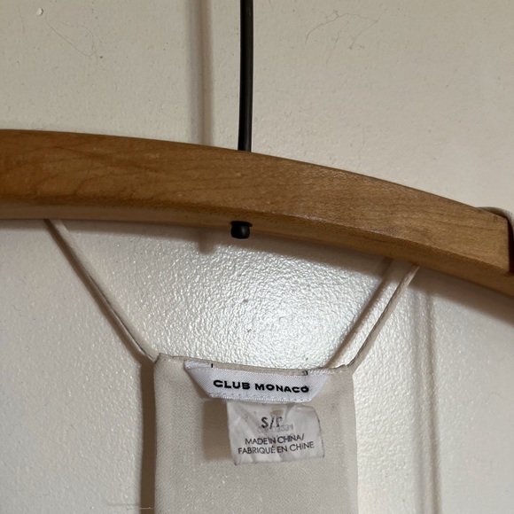 Club Monaco White Silk V Neck Camisole - Picture 5 of 9